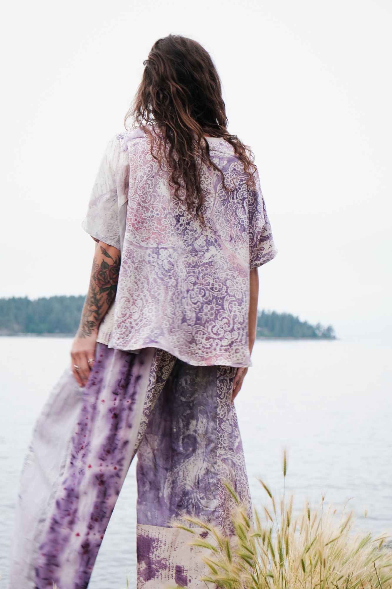 D U S K - Purple Skies Patchwork Tee