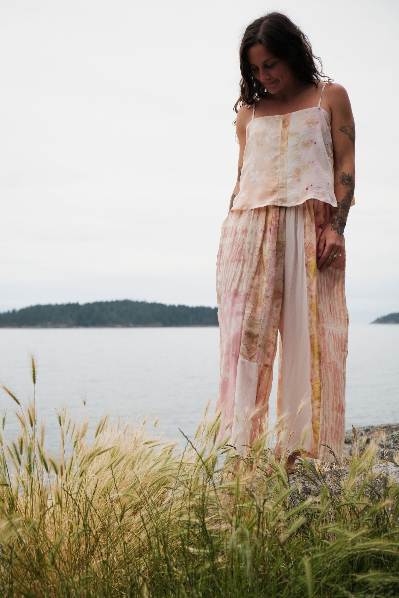 D U S K - Pink Clouds Patchwork Pant