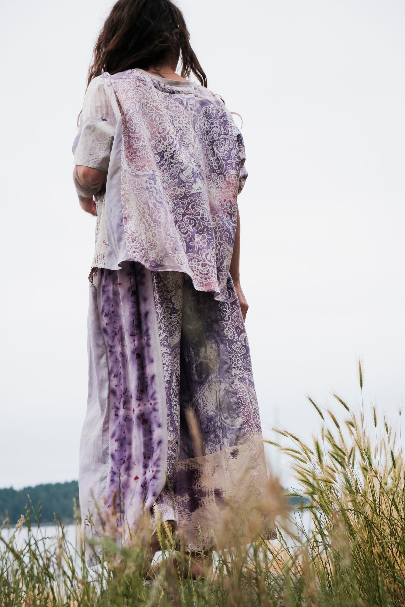 D U S K - Purple Skies Patchwork Tee