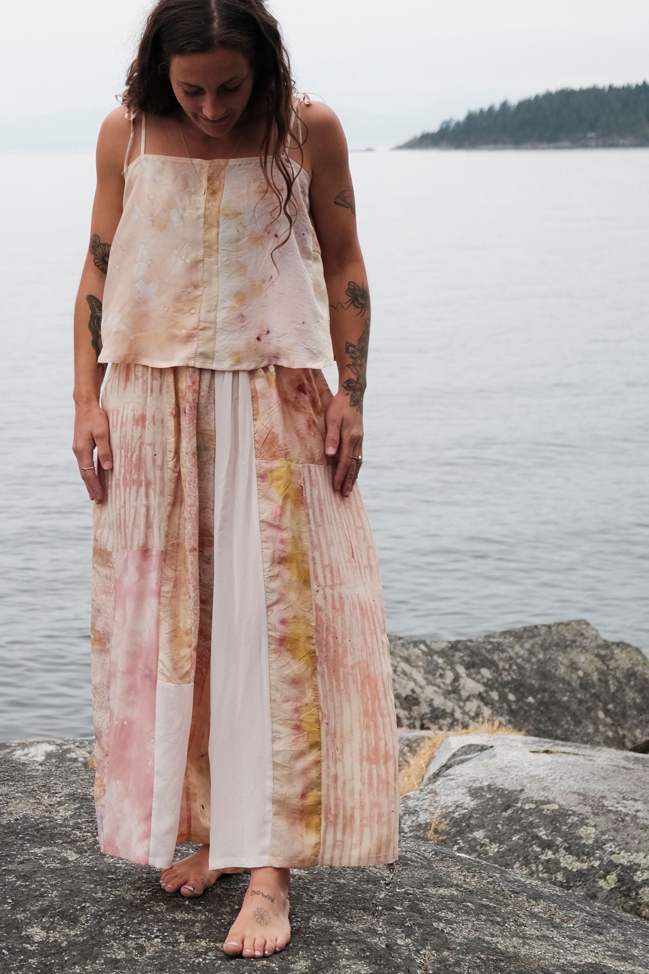 D U S K - Pink Clouds Patchwork Pant