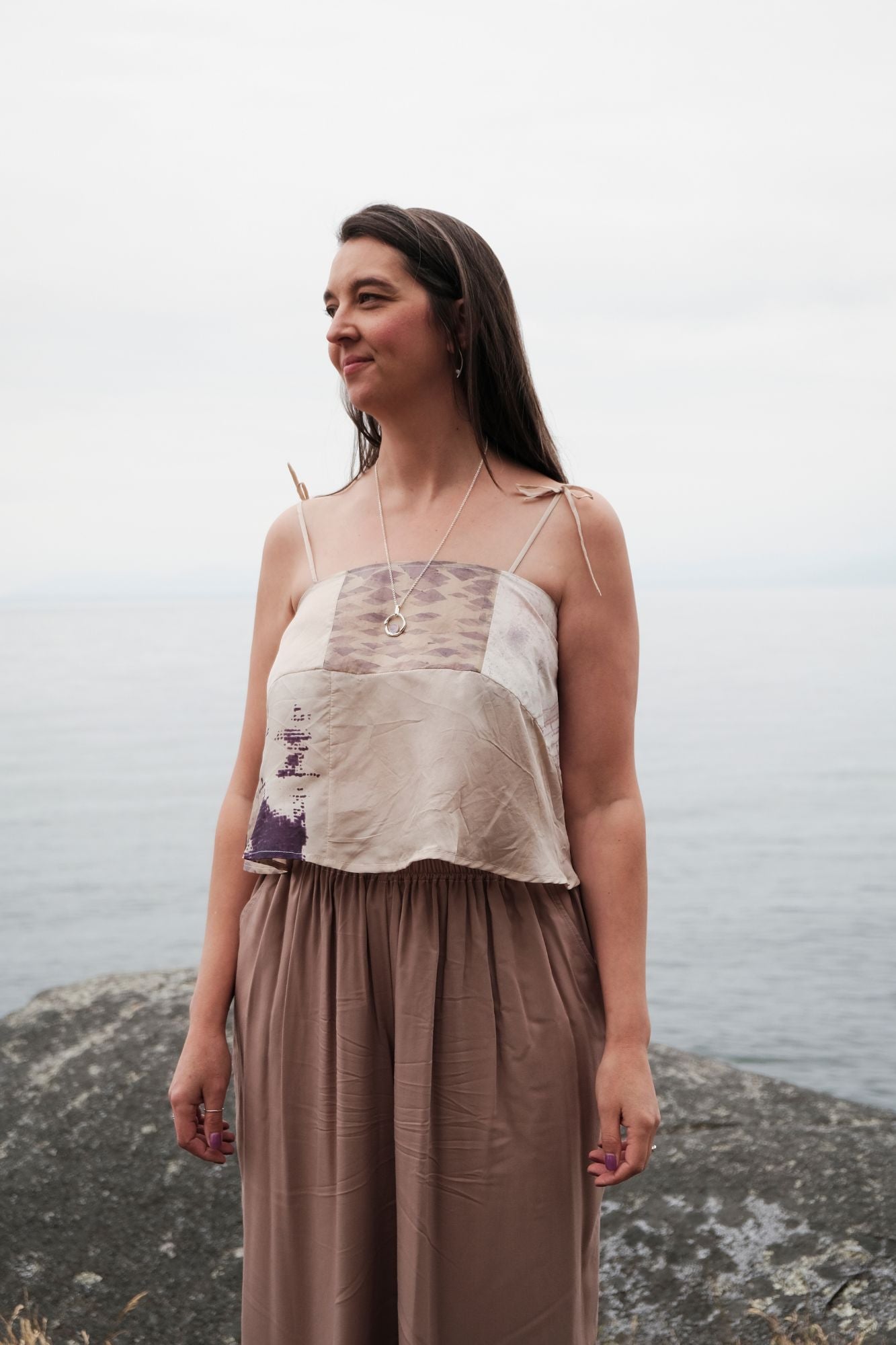 D U S K - Beach Night Patchwork Tank
