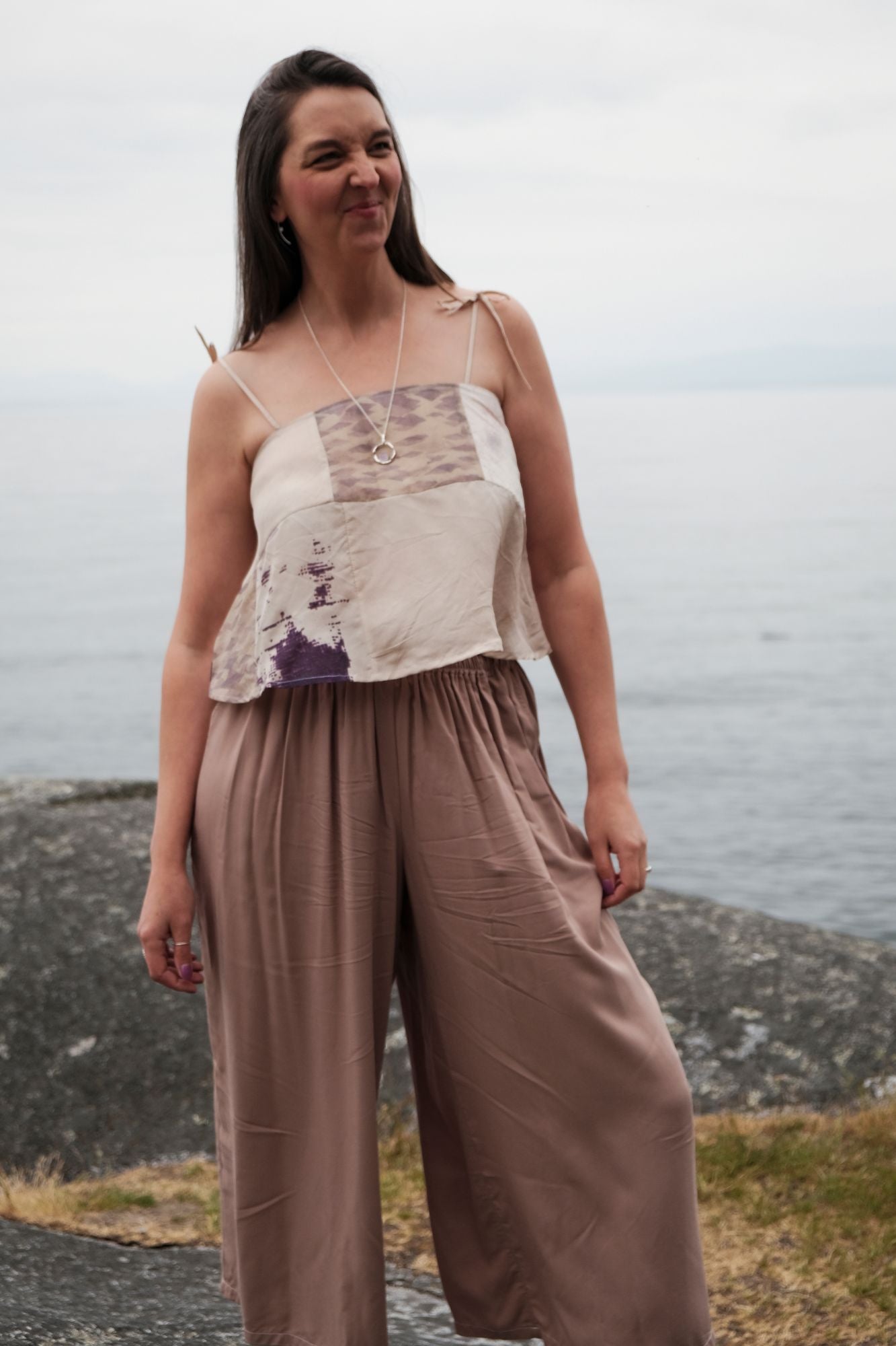 D U S K - Beach Night Patchwork Tank