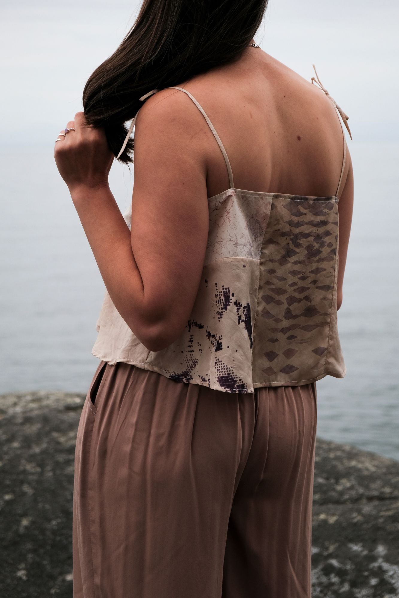 D U S K - Beach Night Patchwork Tank