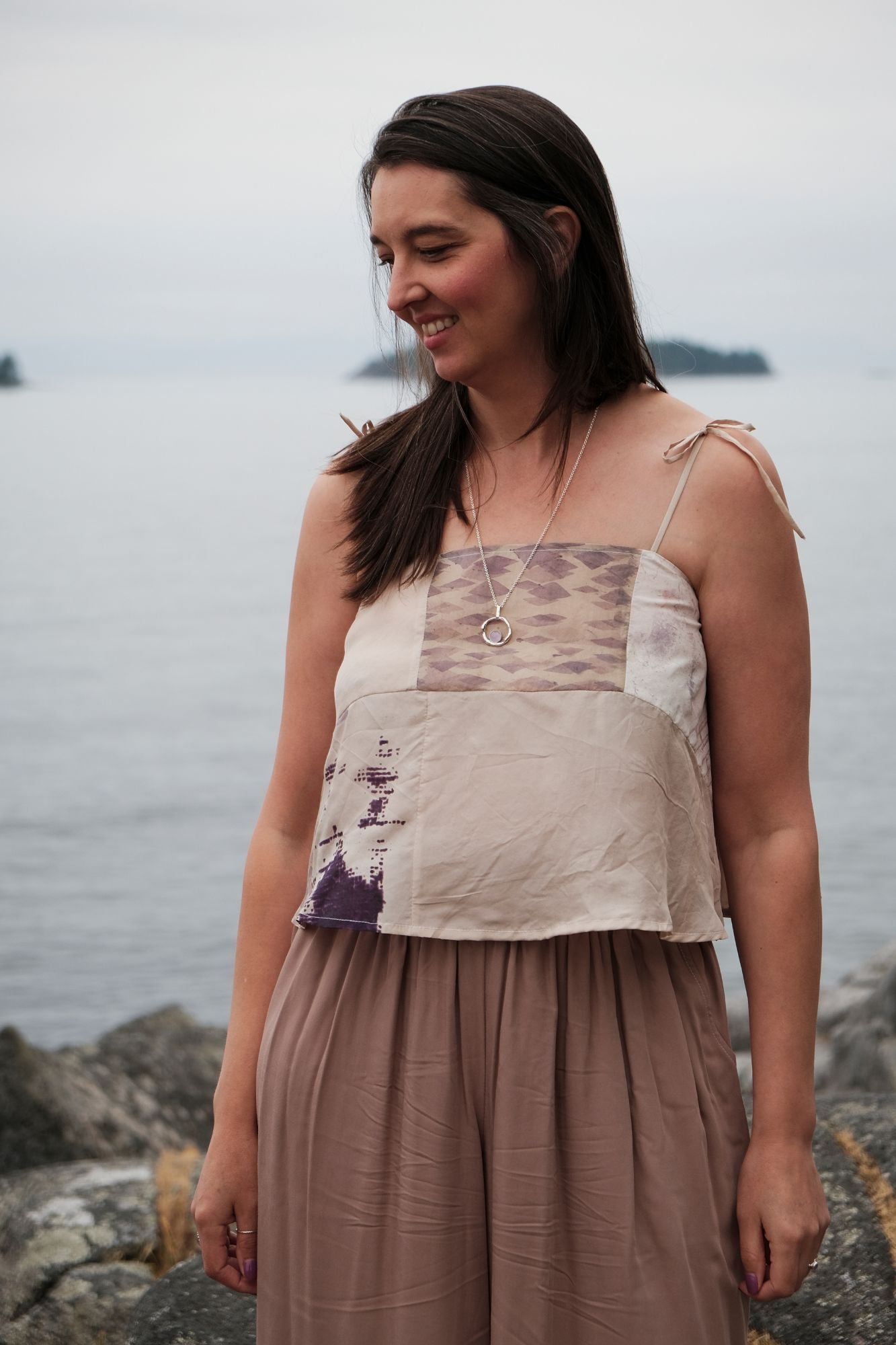 D U S K - Beach Night Patchwork Tank