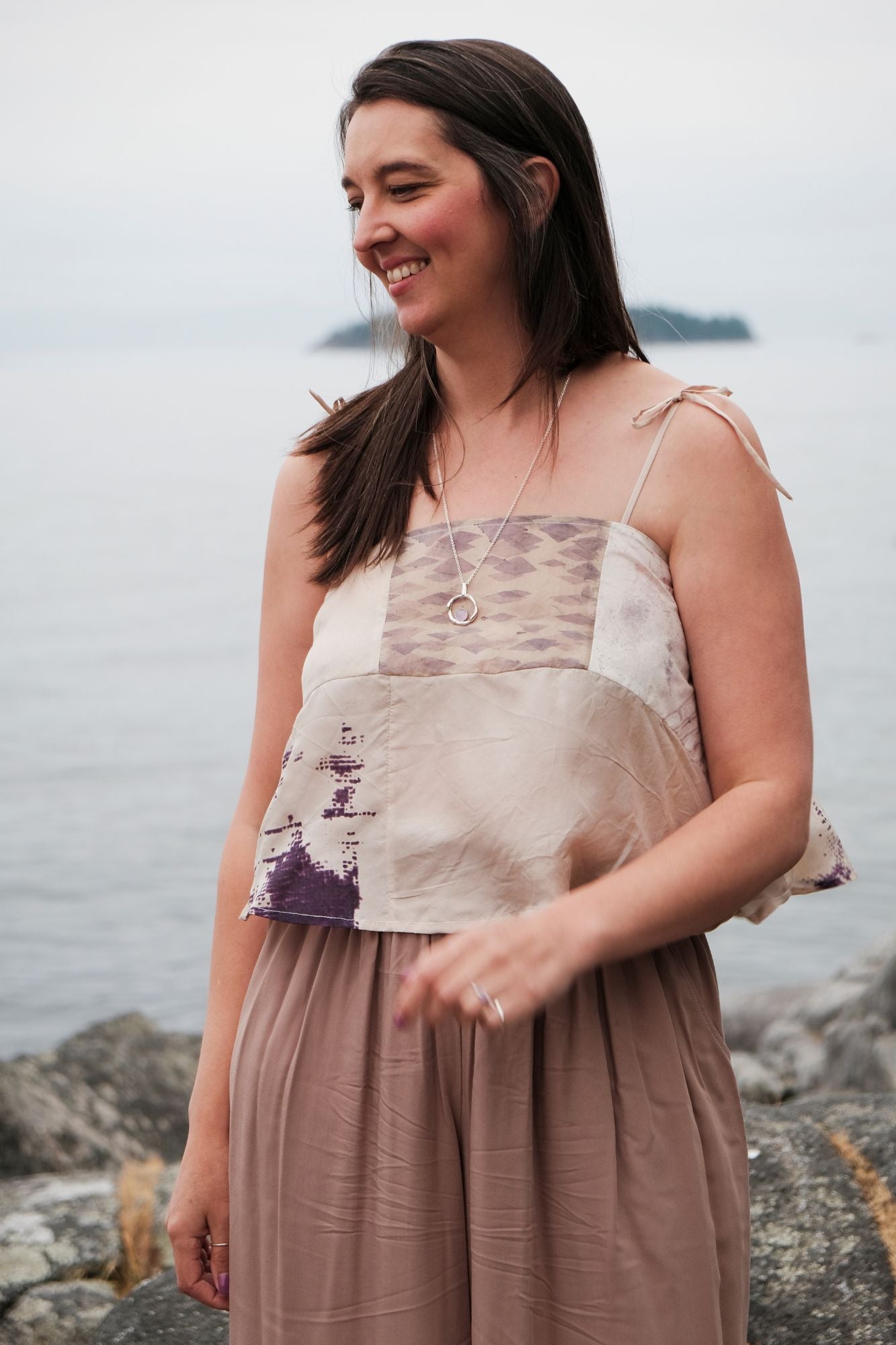 D U S K - Beach Night Patchwork Tank