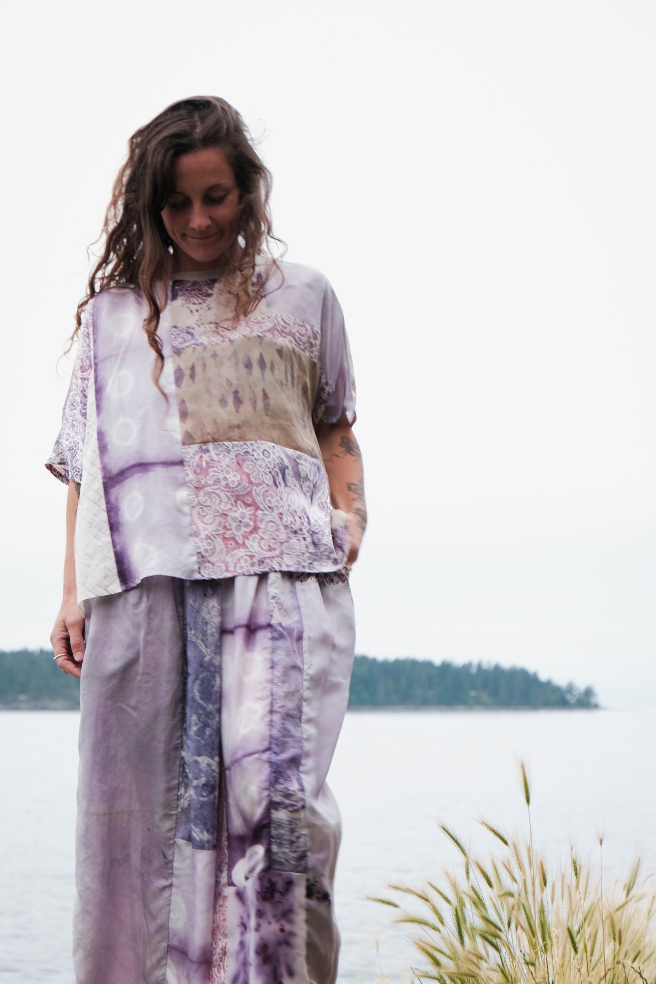 D U S K - Purple Skies Patchwork Tee