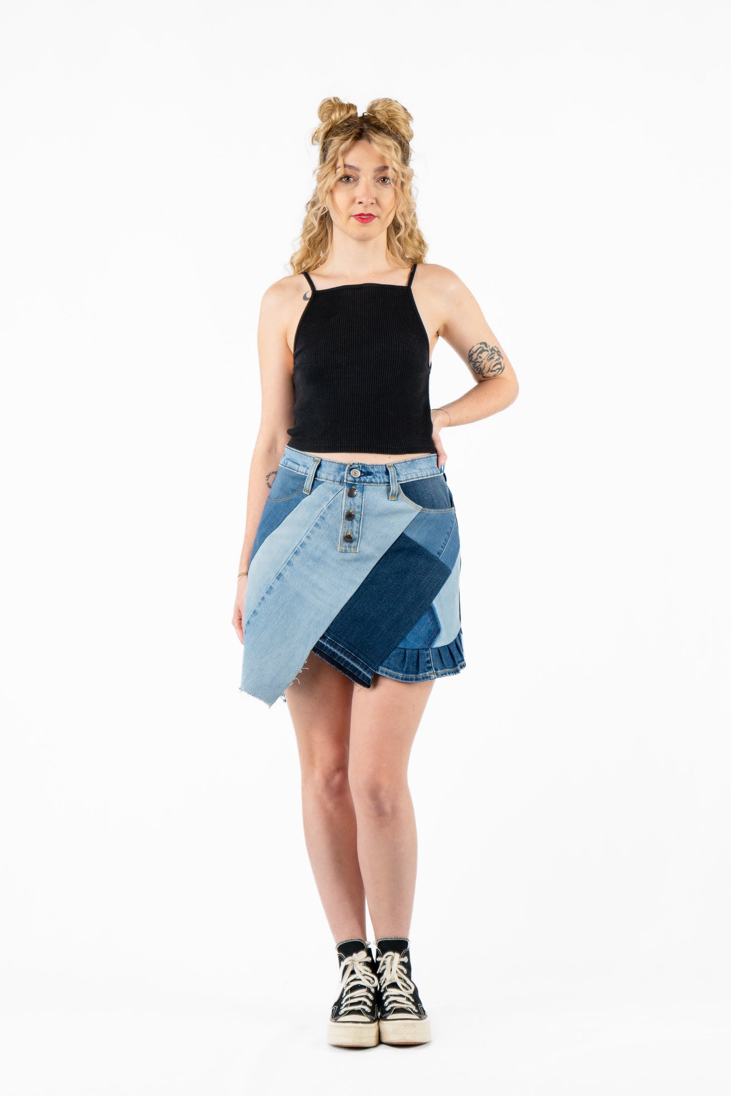 Patchwork Mini Skirt