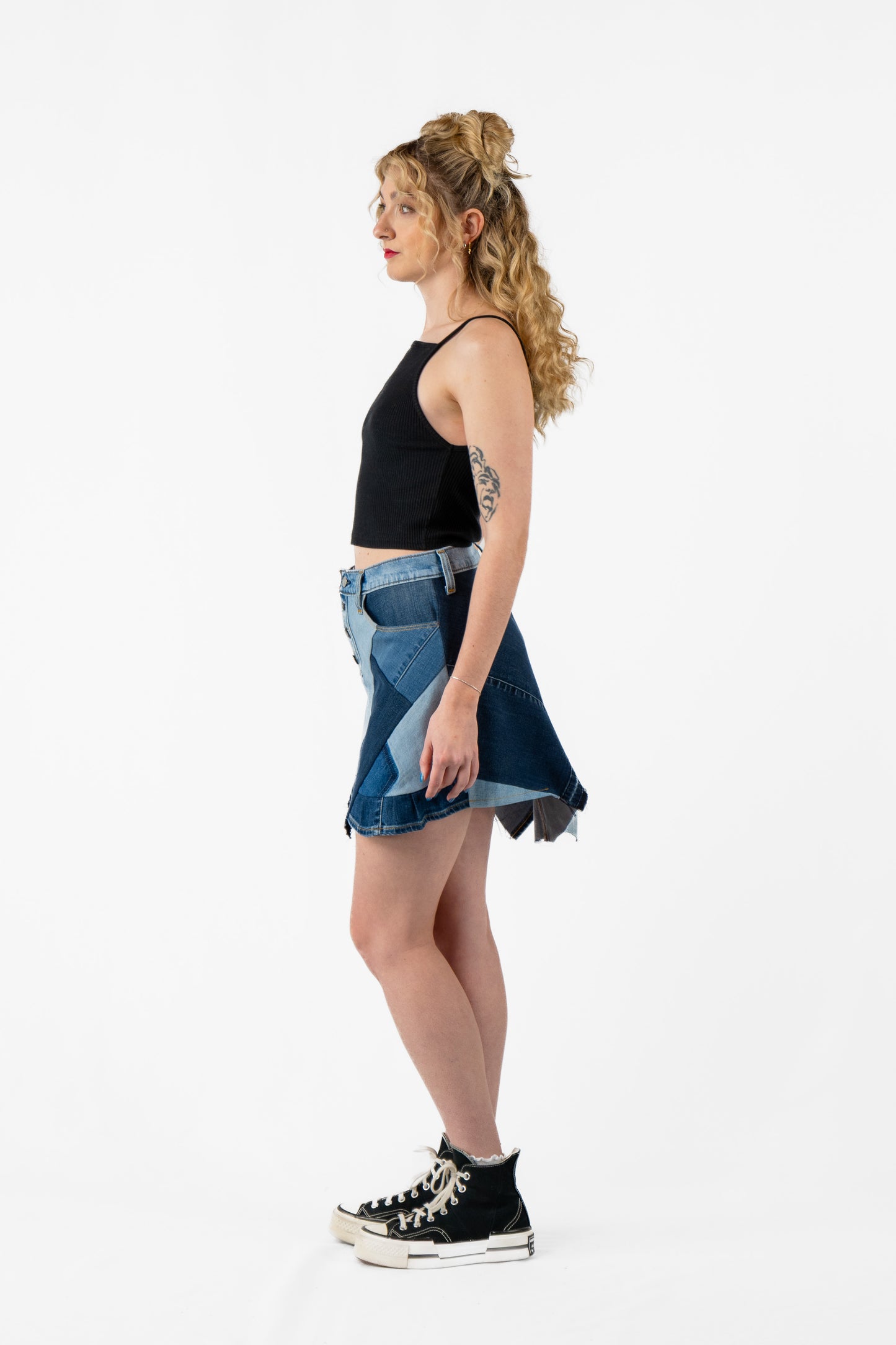 Patchwork Mini Skirt