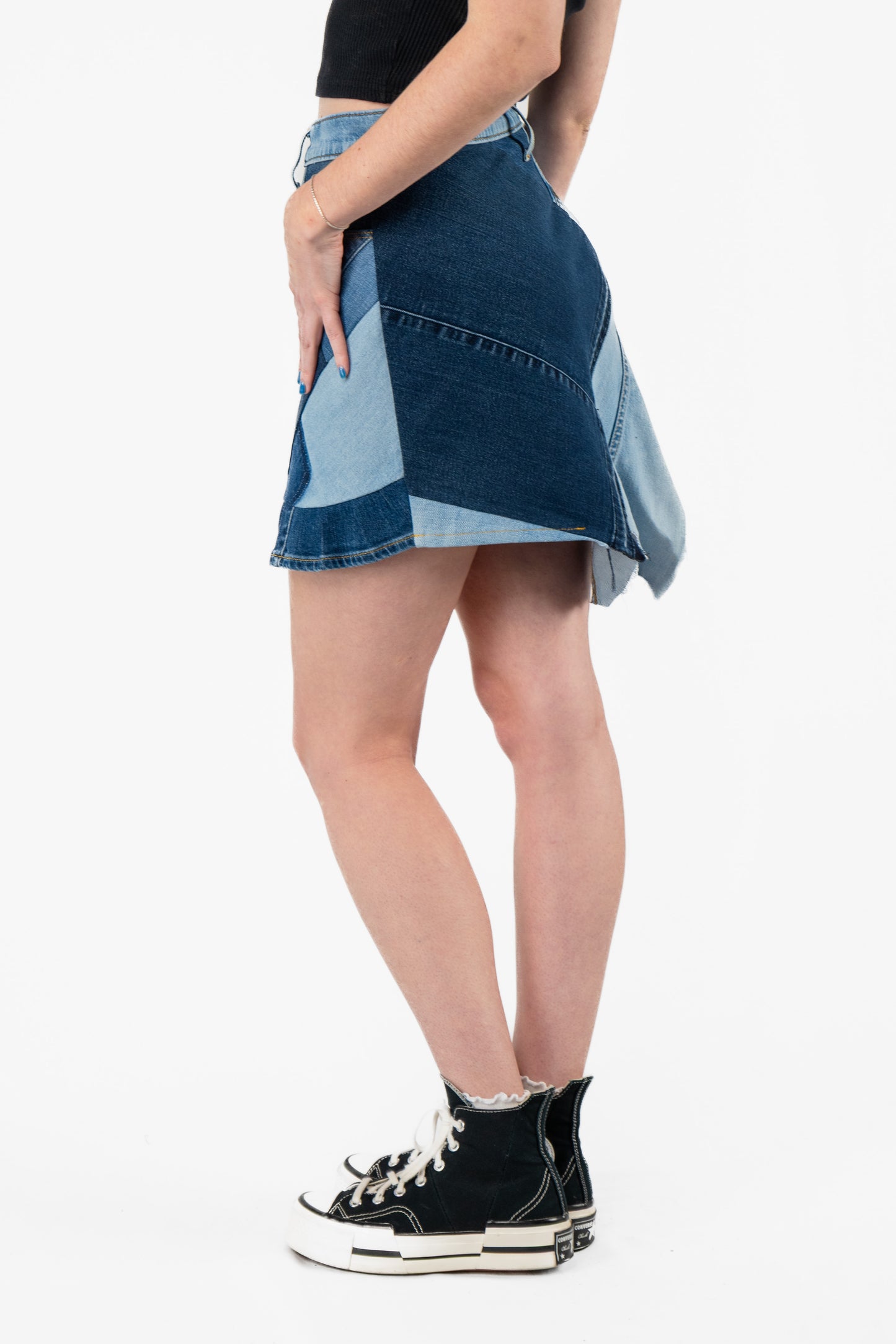 Patchwork Mini Skirt