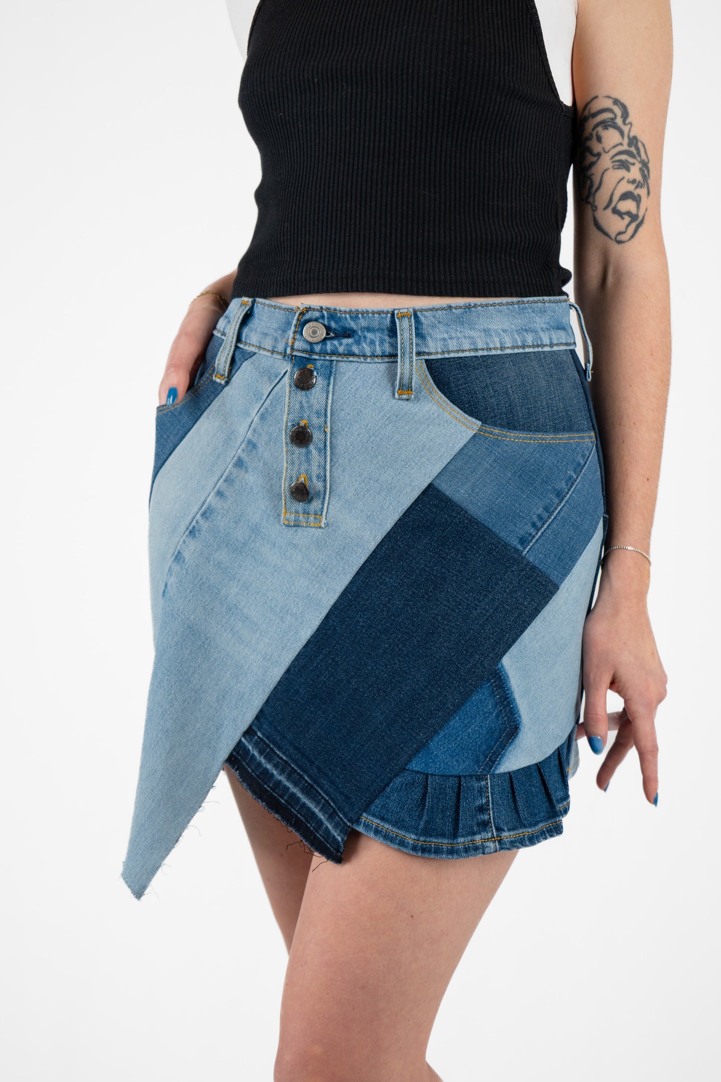 Patchwork Mini Skirt