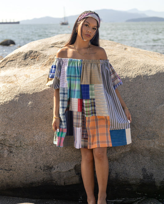 Patchwork Plaid Picnic Dress