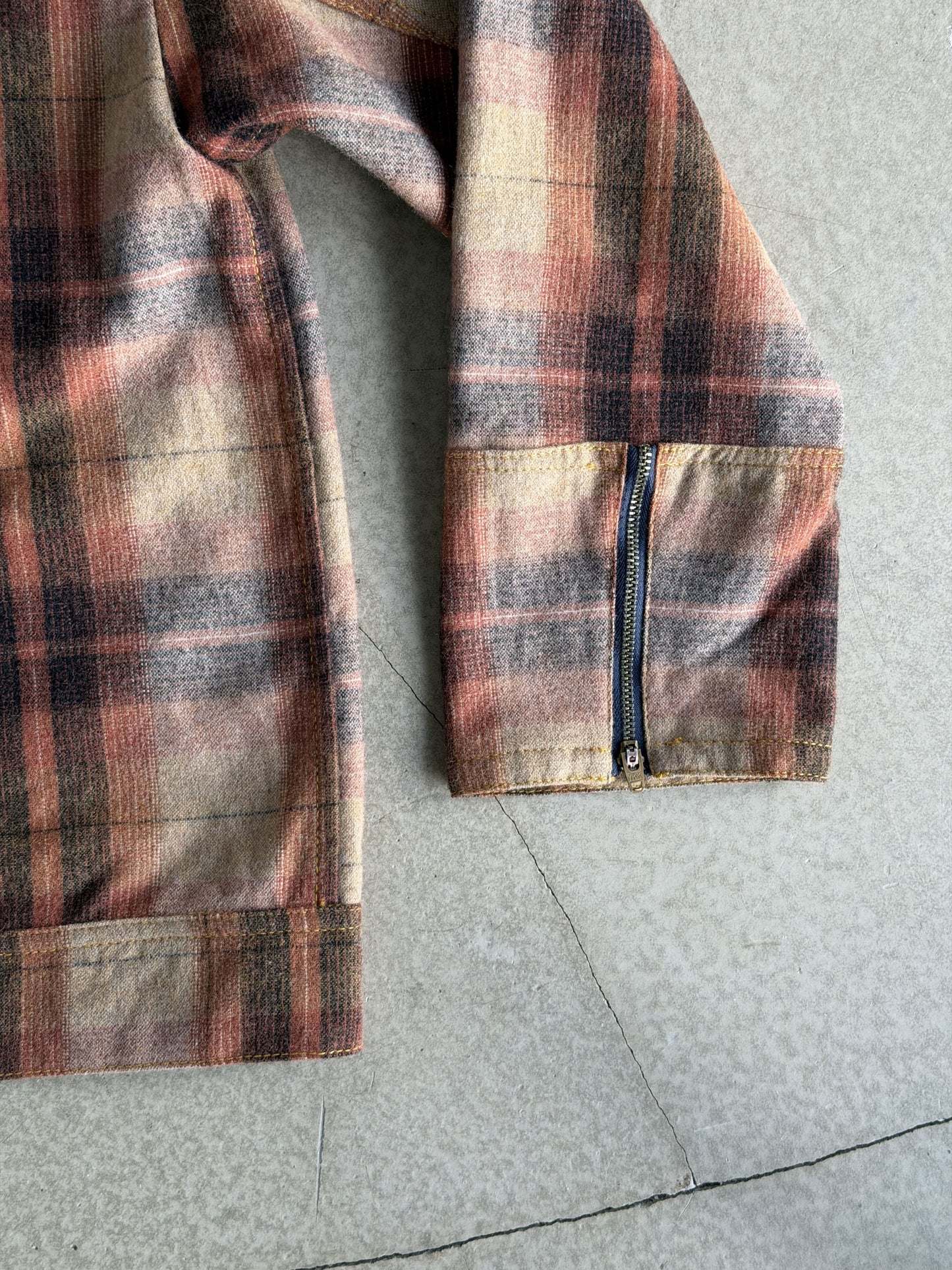 Black & Brown Plaid Wool Jacket