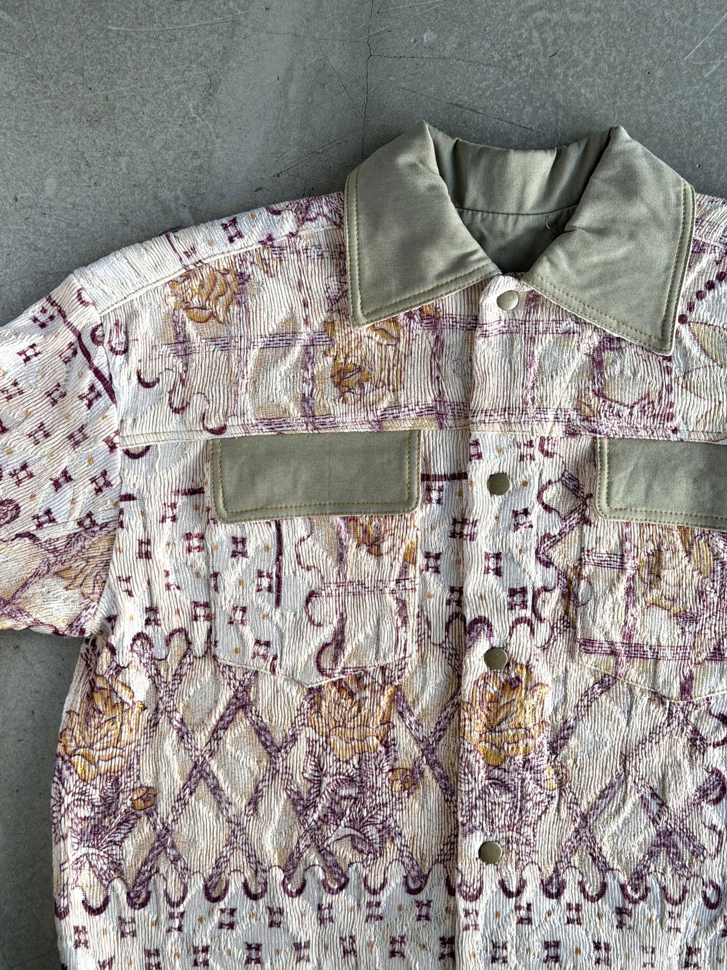 Pink Sheen Floral Jacket