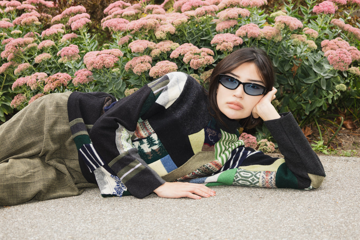 The Slack Sweater in Mixed Green Scrapwork Wool