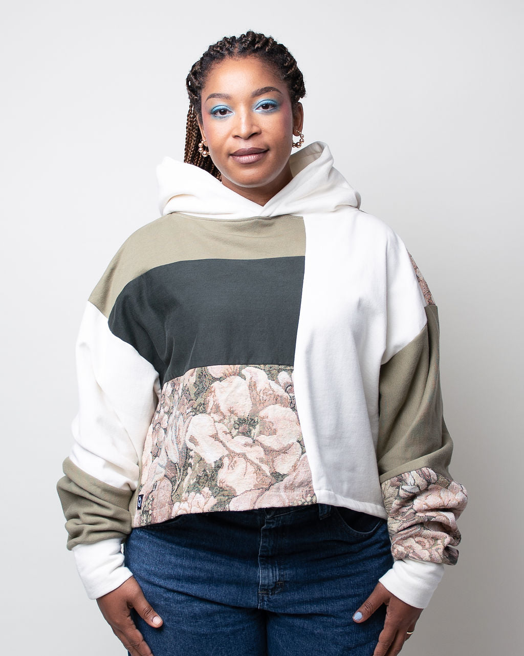Tapestry Garden Cropped Hoodie