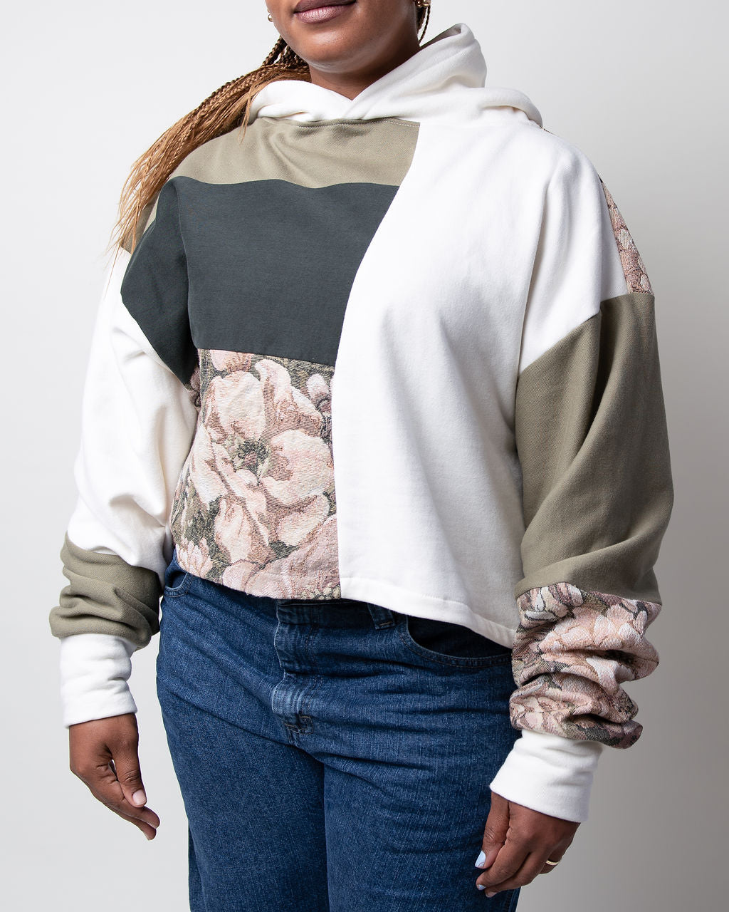 Tapestry Garden Cropped Hoodie