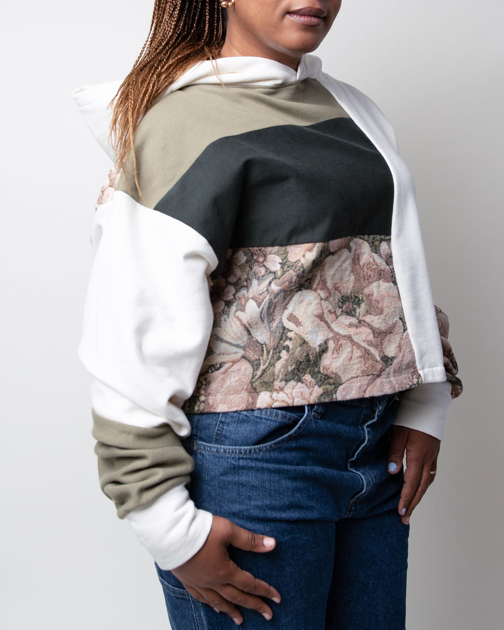 Tapestry Garden Cropped Hoodie