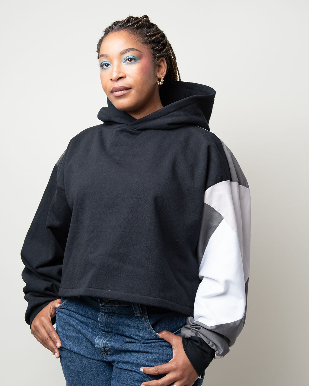 White Lights Cropped Hoodie