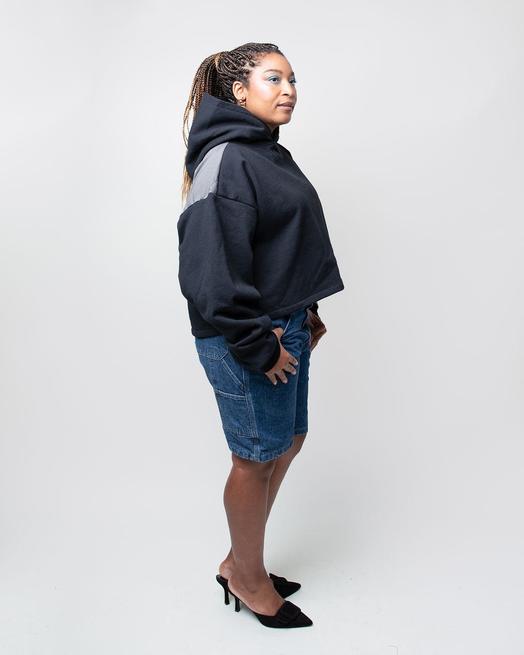 White Lights Cropped Hoodie