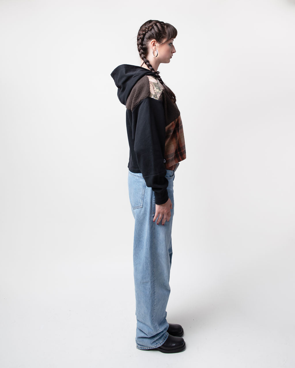 Wool Teddy Cropped Hoodie