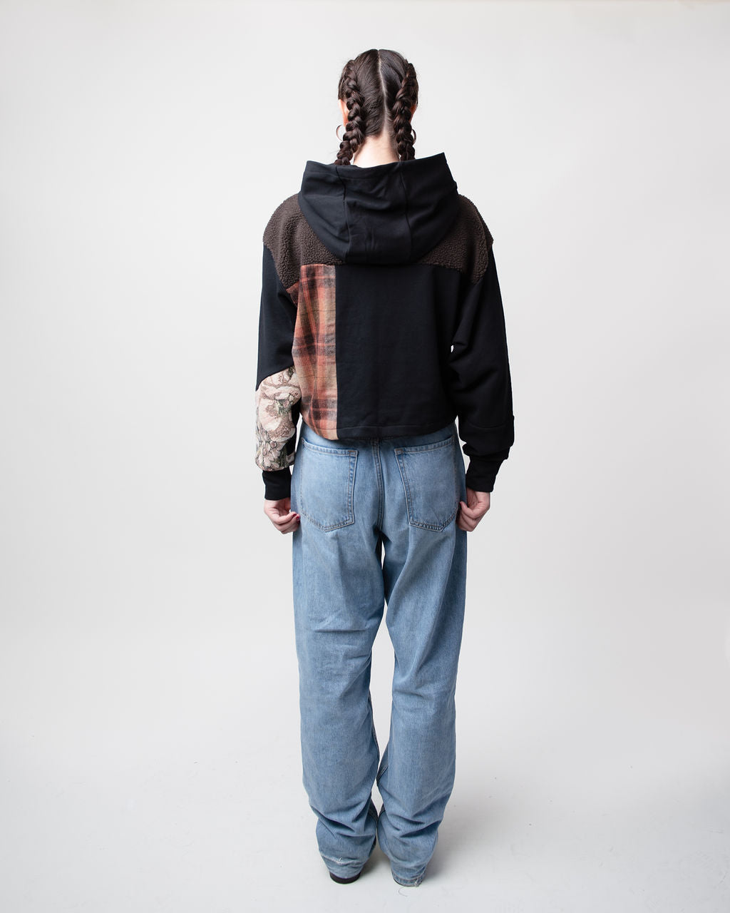 Wool Teddy Cropped Hoodie