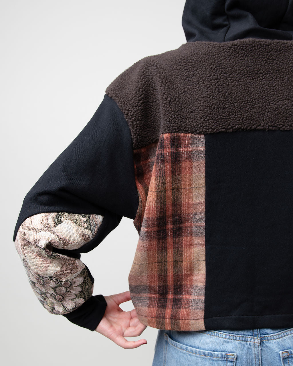 Wool Teddy Cropped Hoodie