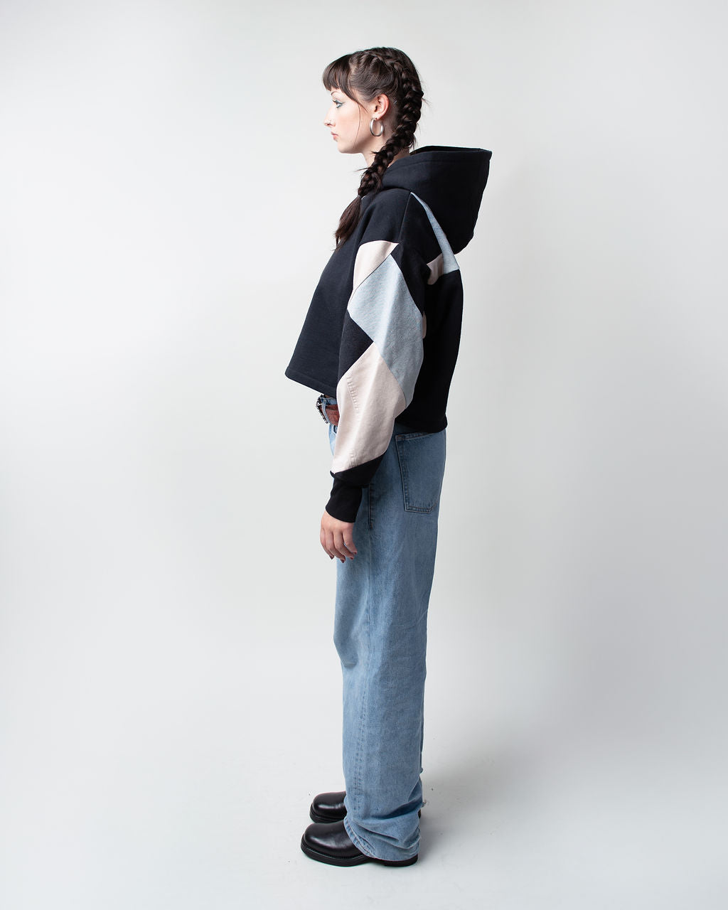 Soft Tones Cropped Hoodie