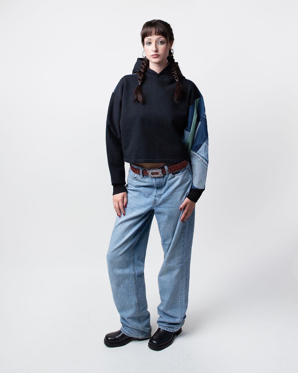 Seafoam Pop Cropped Hoodie
