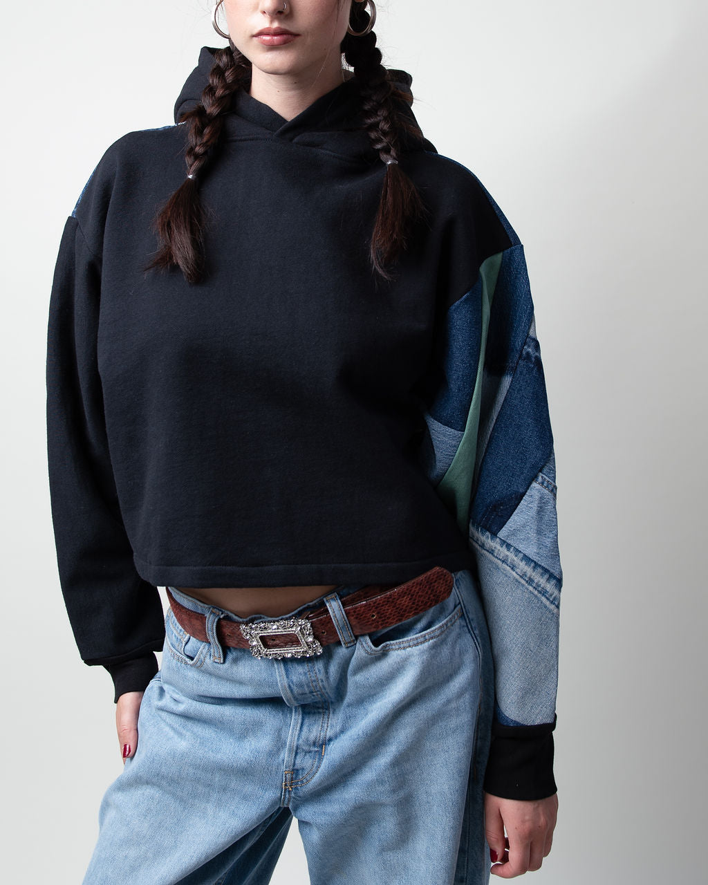 Seafoam Pop Cropped Hoodie