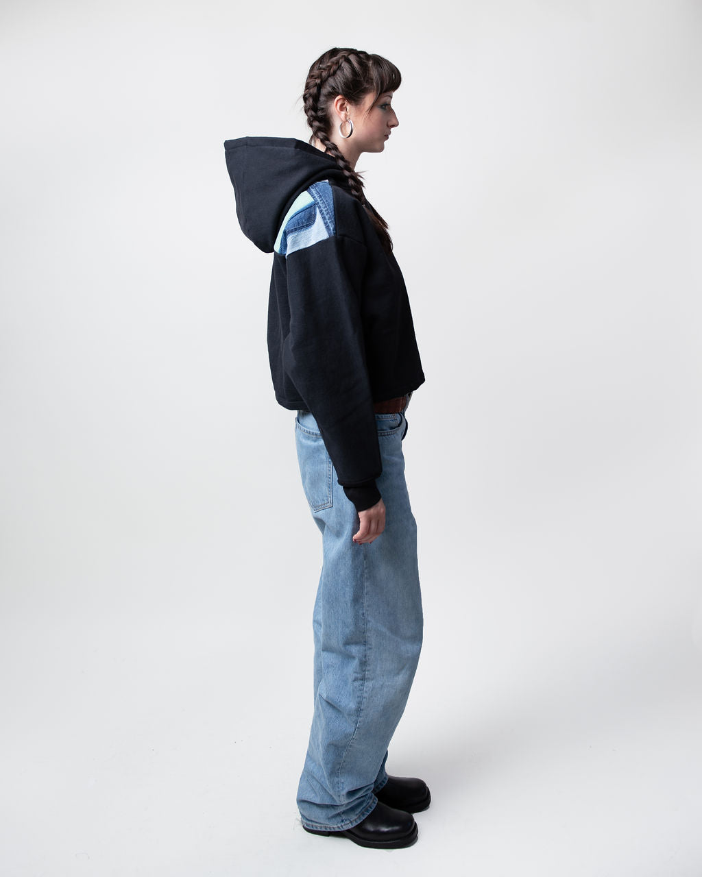 Seafoam Pop Cropped Hoodie
