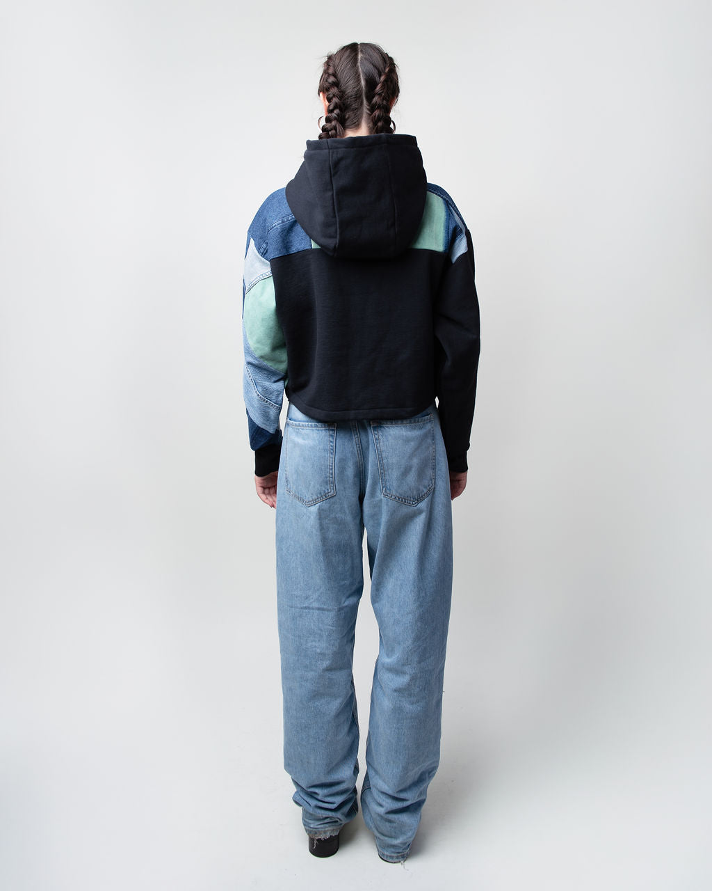 Seafoam Pop Cropped Hoodie