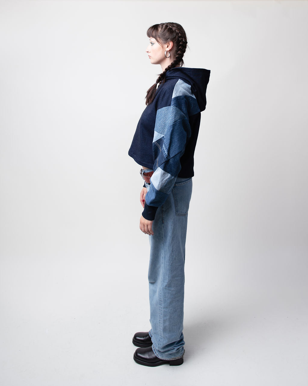 Denim Days Cropped Hoodie