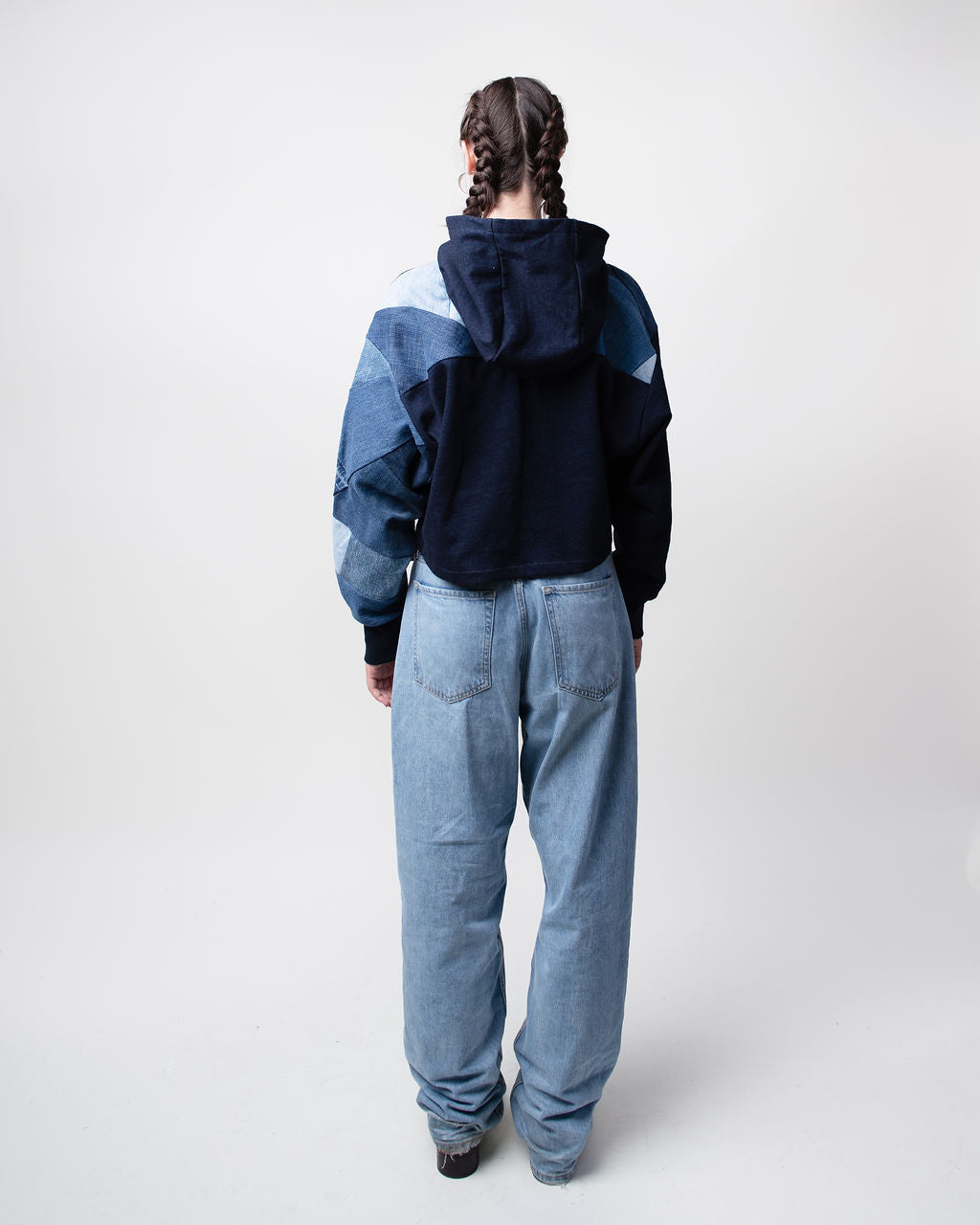 Denim Days Cropped Hoodie