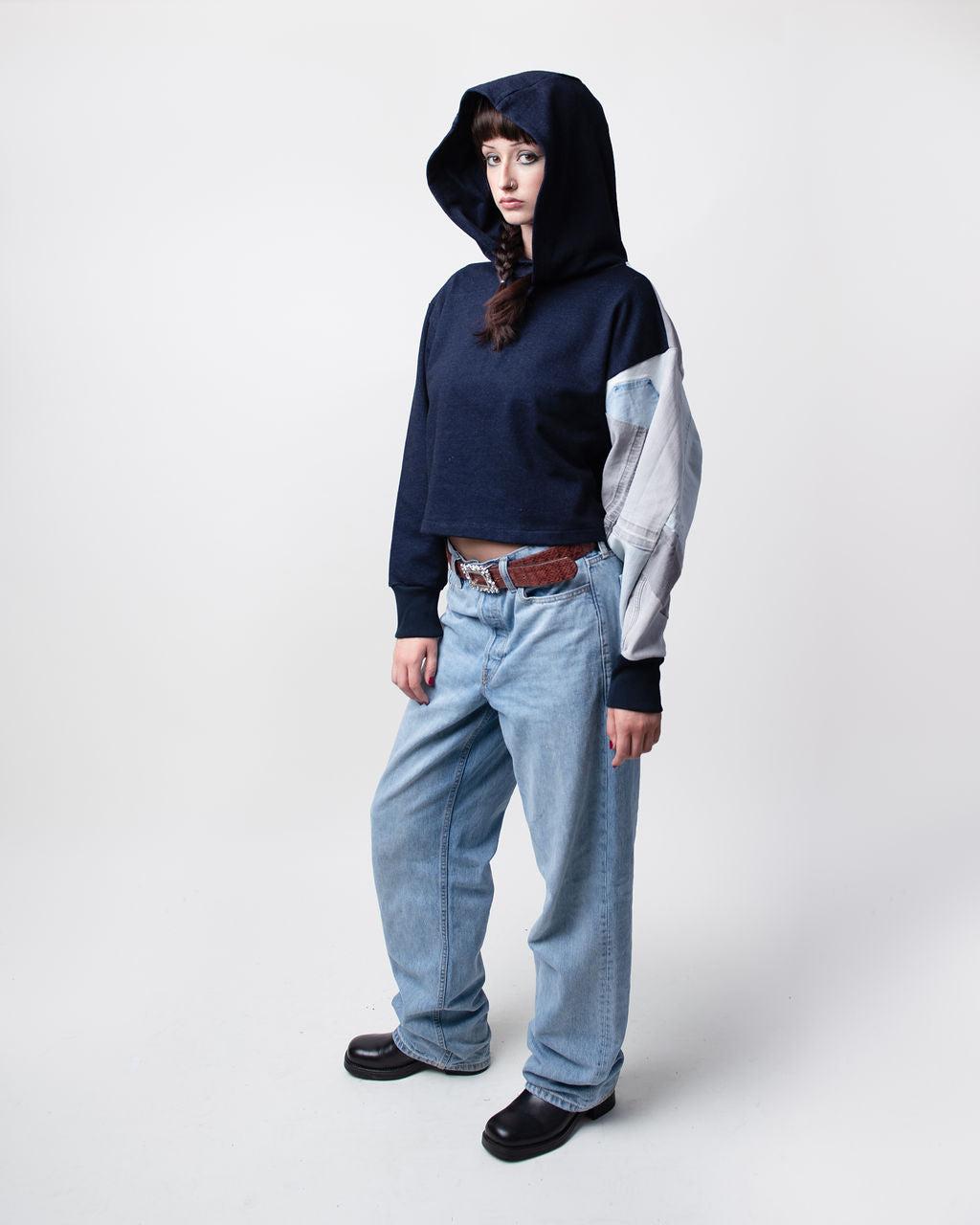 Ice Caps Cropped Hoodie