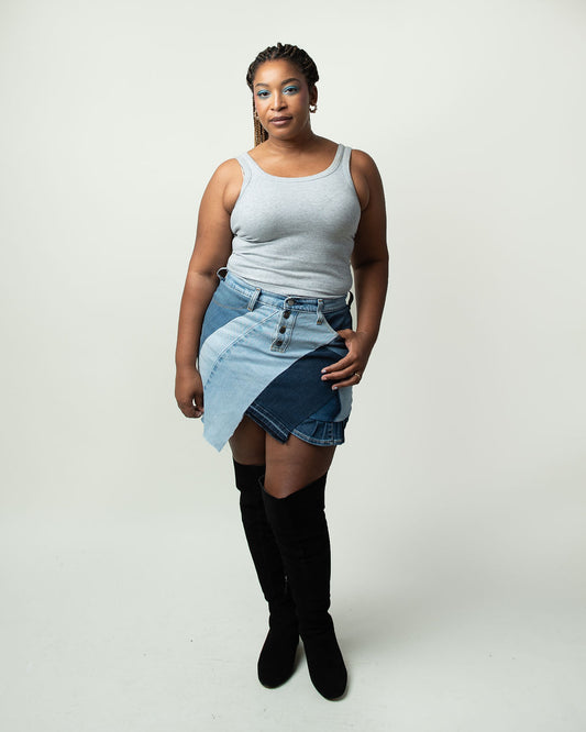 Patchwork Mini Skirt