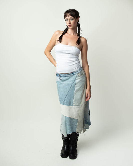 Patchwork Clouds Skirt