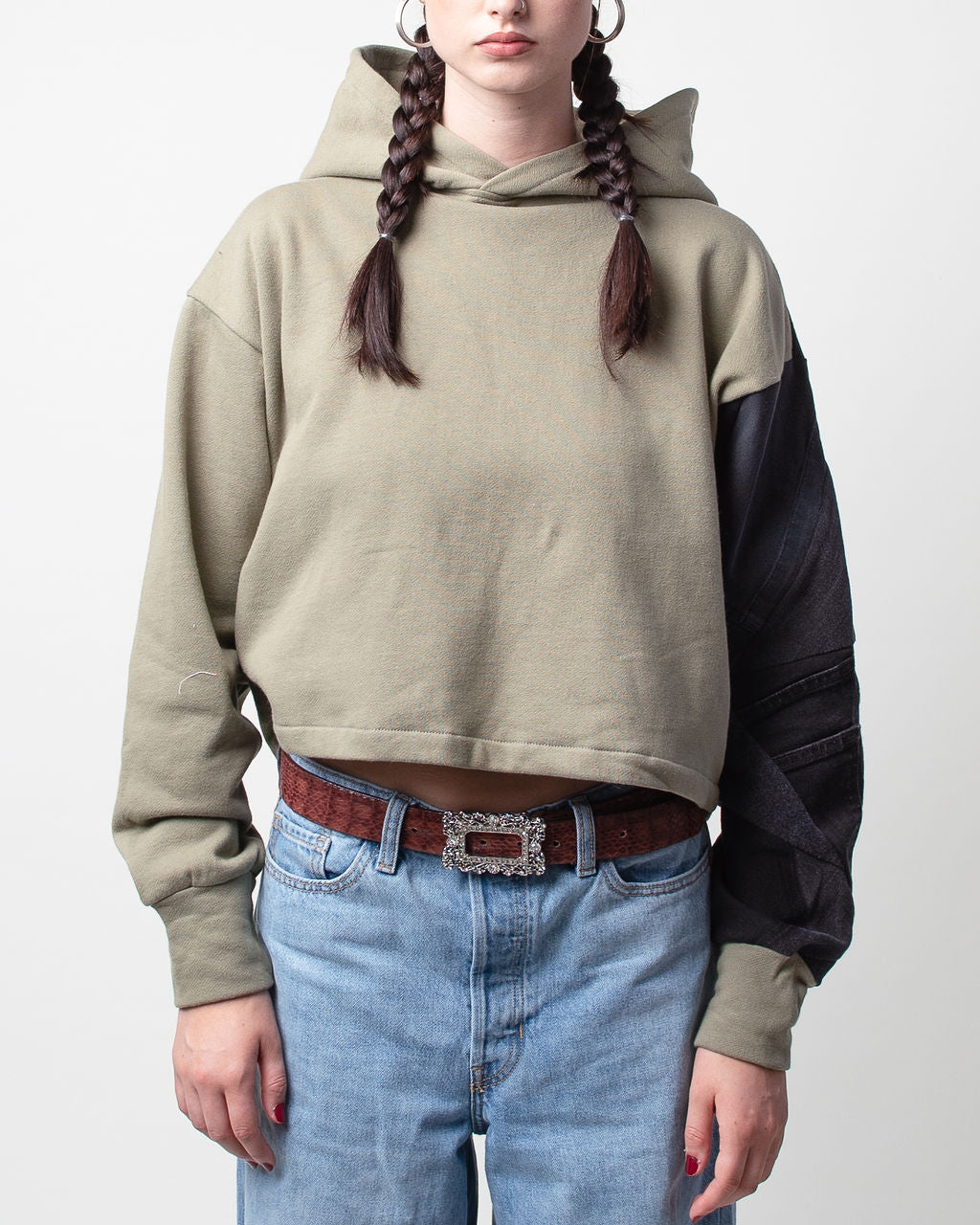 Midnight Cropped Hoodie