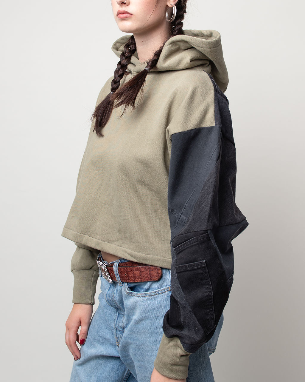 Midnight Cropped Hoodie