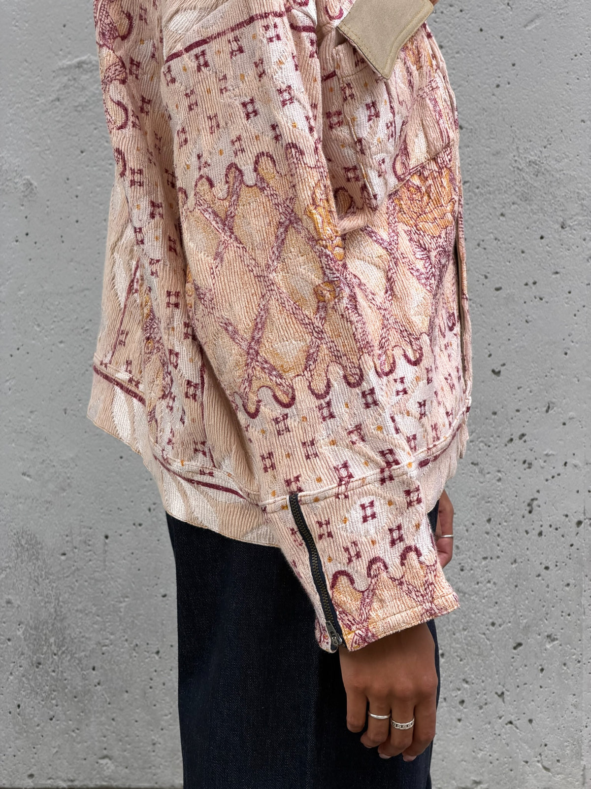 Pink Sheen Floral Jacket