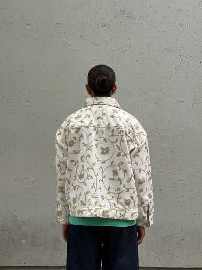 White & Grey Floral Jacket