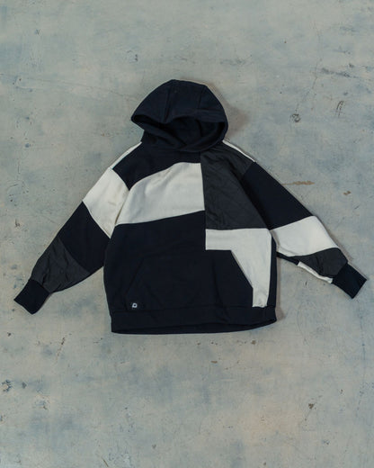 Black & White Patchwork Hoodie