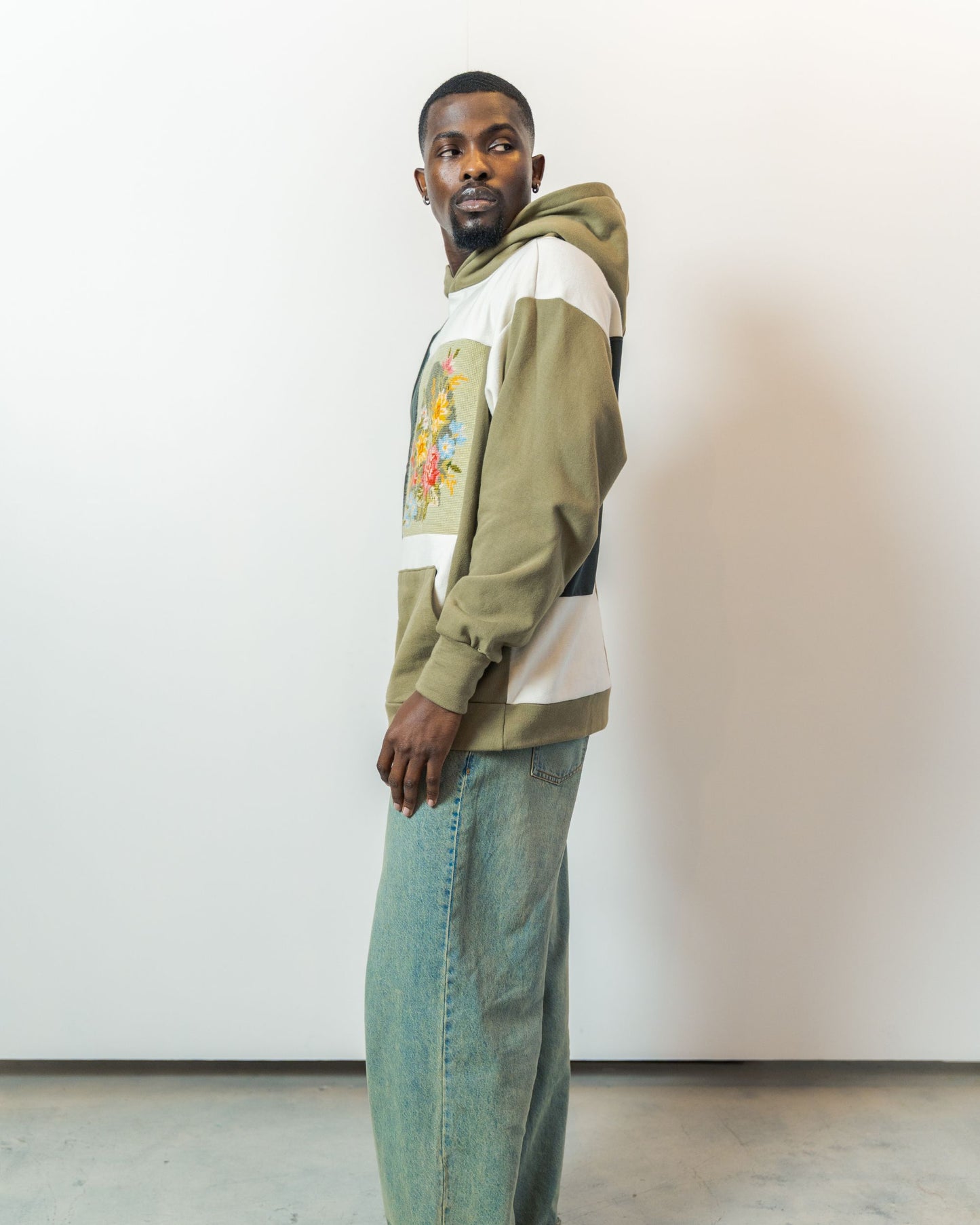 Vintage Wool Needlepoint Hoodie