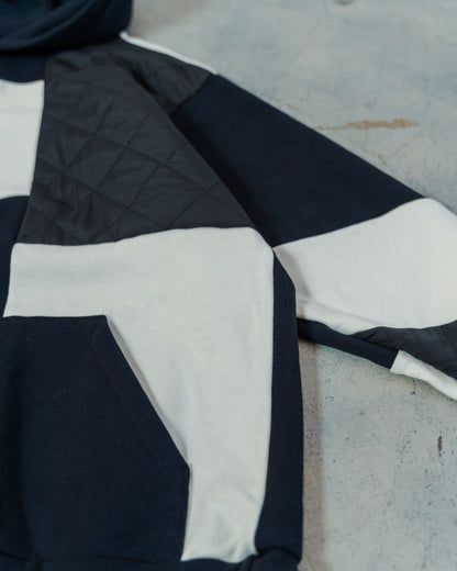 Black & White Patchwork Hoodie