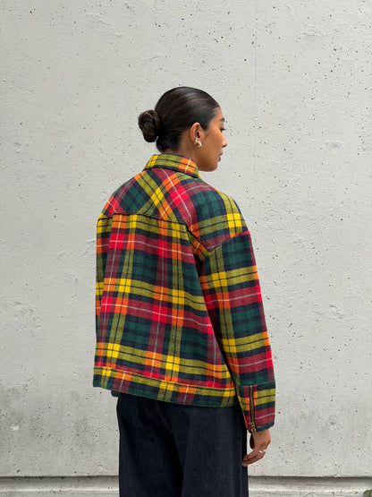 Red Wool Plaid Jacket