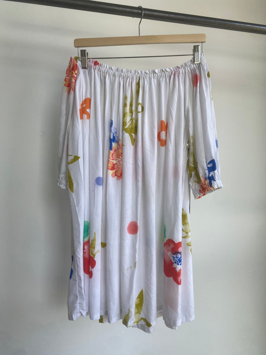 Big Flower Splash Picnic Dress