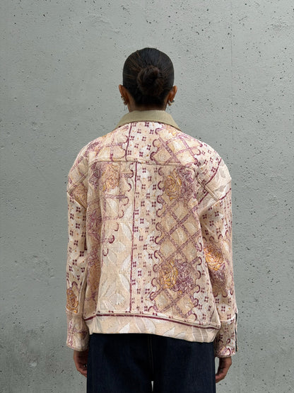 Pink Sheen Floral Jacket