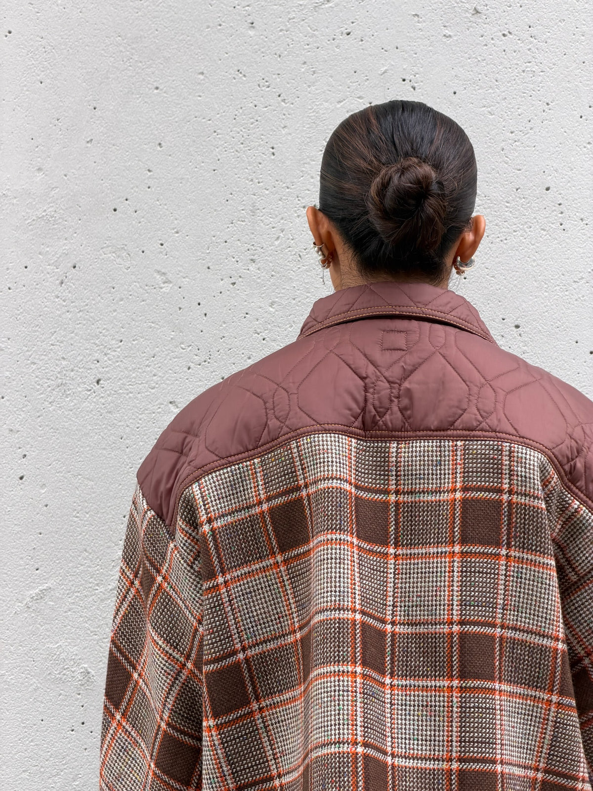 Brown Plaid Wool Jacket