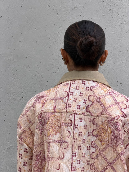 Pink Sheen Floral Jacket
