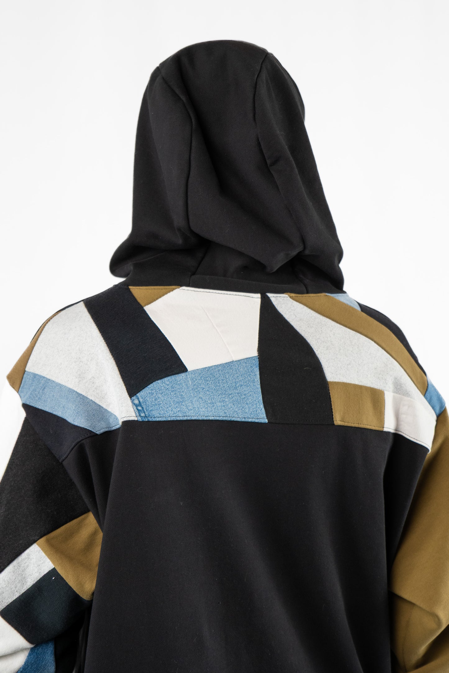 Rocks & Water Patchwork Hoodie L