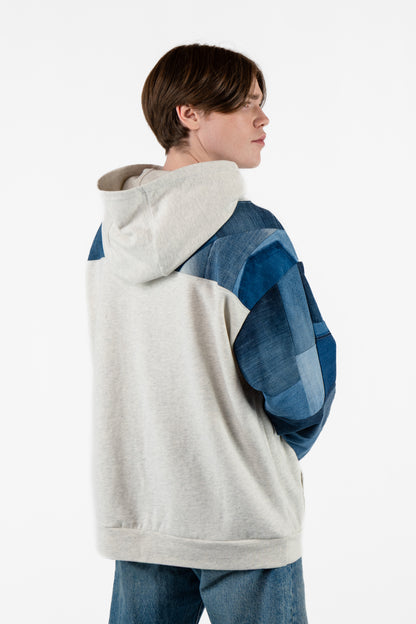 Morning Breeze Patchwork Hoodie L